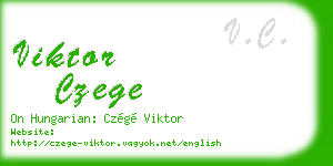 viktor czege business card